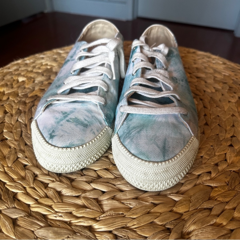 Nicky Hilton x French Sole Amanda Turquoise Tie-Dye 100% Sustainable Sneakers - Picture 6 of 9